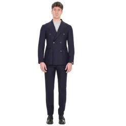 Heren Barba Abito gessato doppiopetto in lana comfort