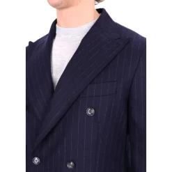 Heren Barba Abito gessato doppiopetto in lana comfort