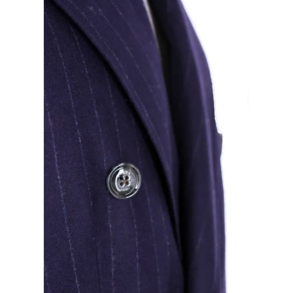 Heren Barba Abito gessato doppiopetto in lana comfort