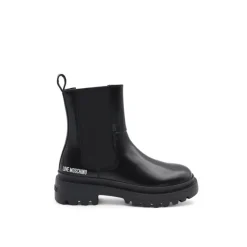 DAMES Love Moschino Chelseaboots^Abrasieve leren enkellaarsjes