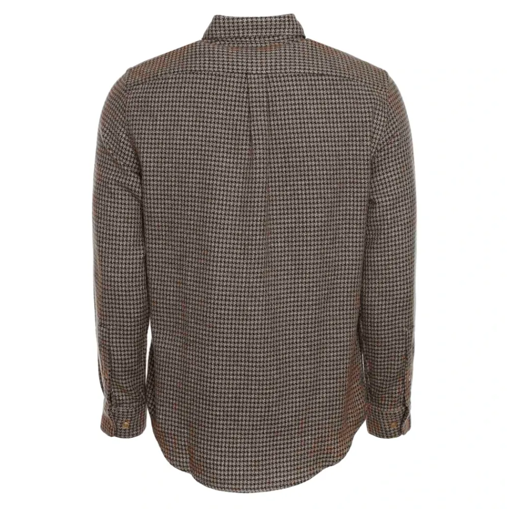 Heren Portuguese Flannel Abstract Pied Poule Shirt