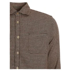 Heren Portuguese Flannel Abstract Pied Poule Shirt