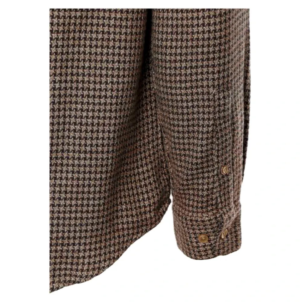 Heren Portuguese Flannel Abstract Pied Poule Shirt