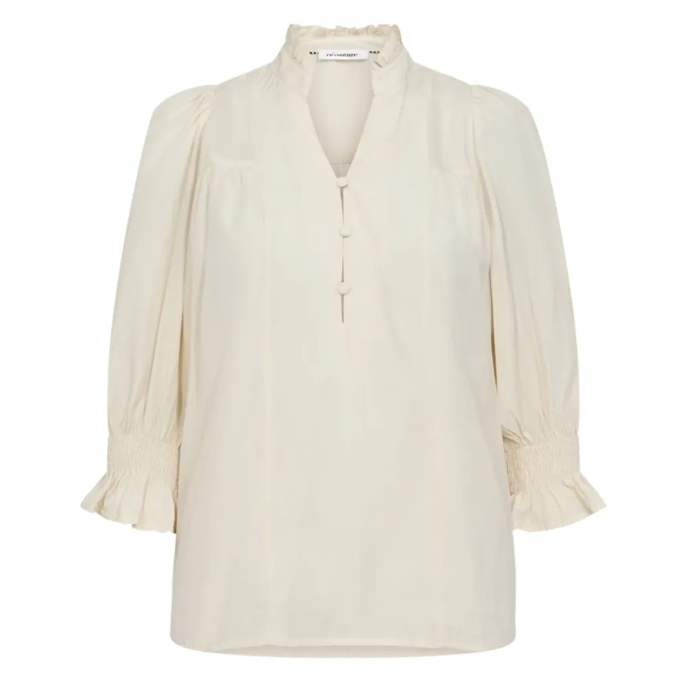 DAMES Co'Couture AilaCC Frill SS V-Blouse