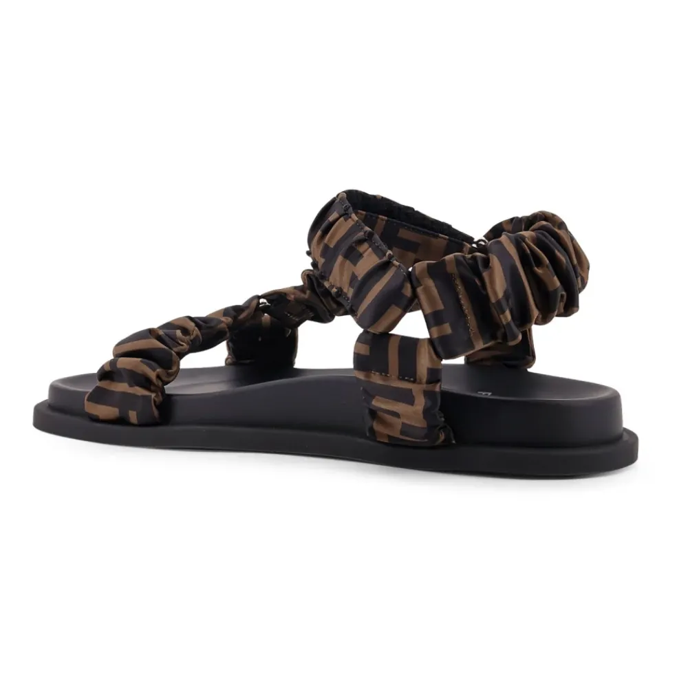 DAMES Fendi Sandalen^Anatomische Velcro Sandalen met Metalen Haken