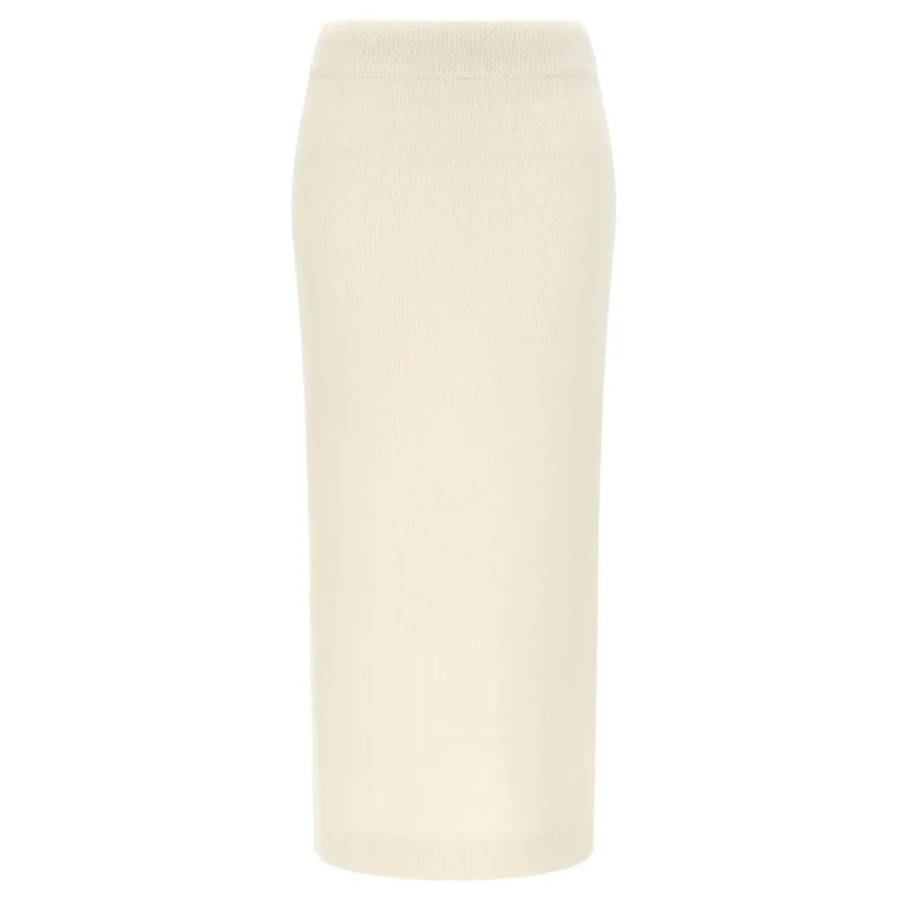 DAMES Twinset Angora Blend Gebreide Longuette Rok