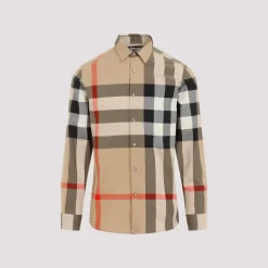 Heren Burberry Archive Check Katoenen Overhemd