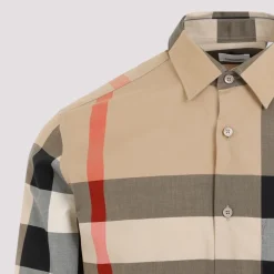 Heren Burberry Archive Check Katoenen Overhemd