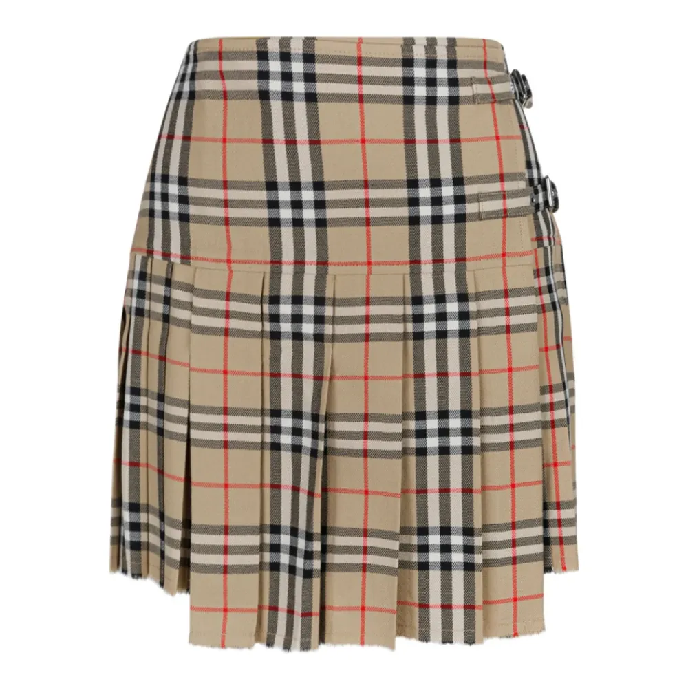 DAMES Burberry Rokken^Archive Mini Kilt