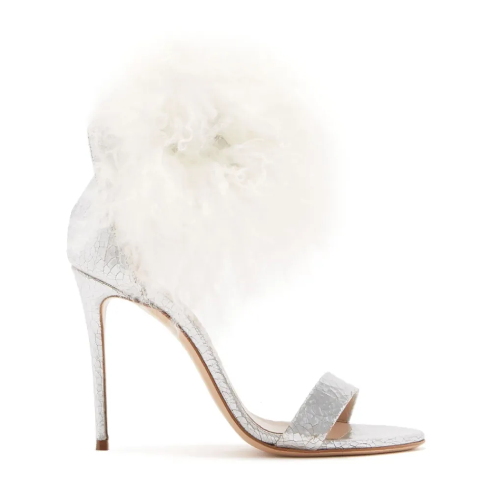 DAMES Casadei Aria Sandaal met Fluffy Fur Gesp