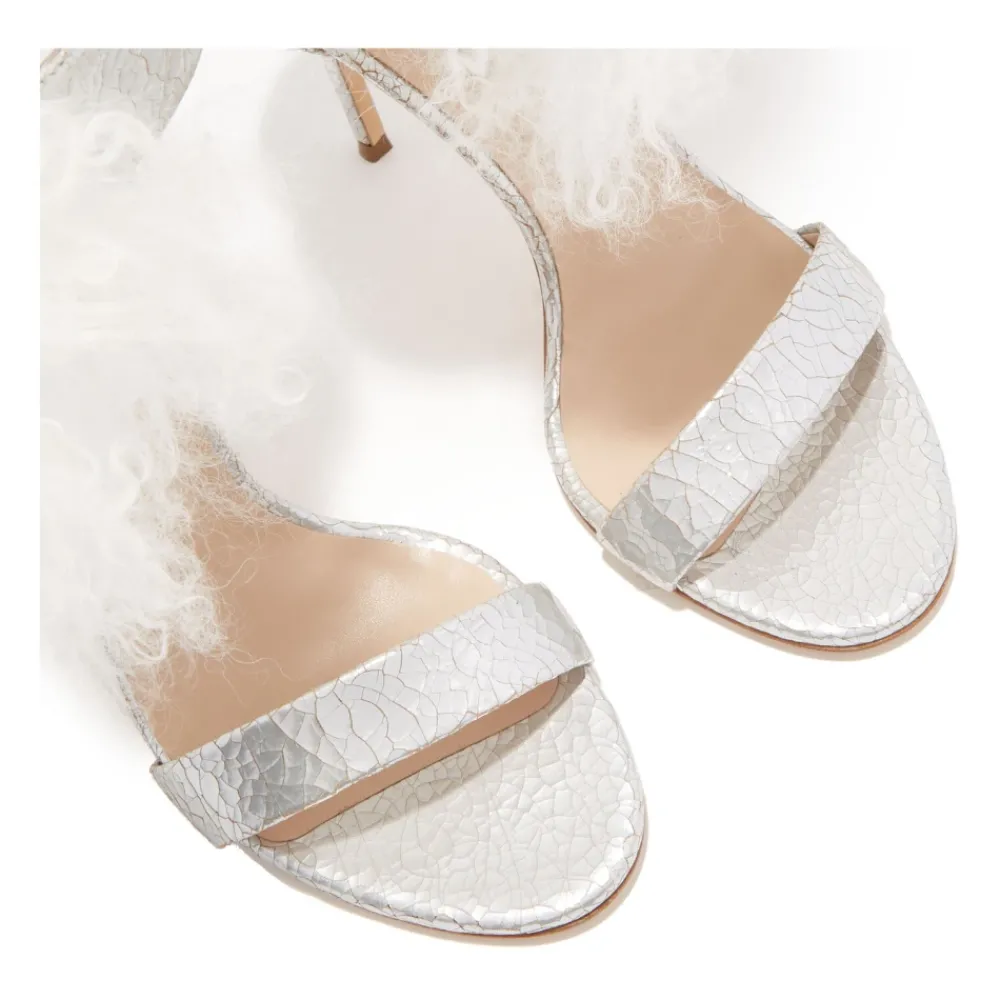 DAMES Casadei Aria Sandaal met Fluffy Fur Gesp