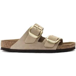 DAMES Birkenstock Arizona Big Buckle Nubuck Leren Sandalen