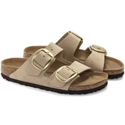 DAMES Birkenstock Arizona Big Buckle Nubuck Leren Sandalen