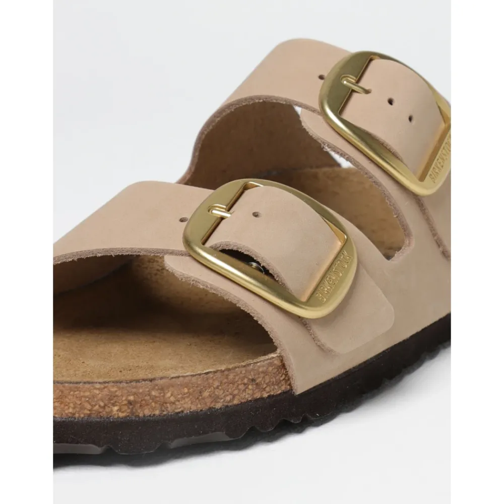 DAMES Birkenstock Arizona Big Buckle Nubuck Leren Sandalen