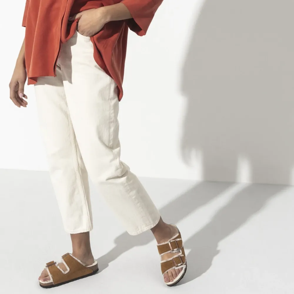 DAMES Birkenstock Arizona Shearling sandalen Narrow