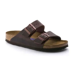 Heren Birkenstock Slippers^Arizona Soft Footbed Oiled Nubuck Leder