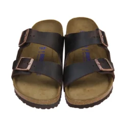 Heren Birkenstock Slippers^Arizona Soft Footbed Oiled Nubuck Leder
