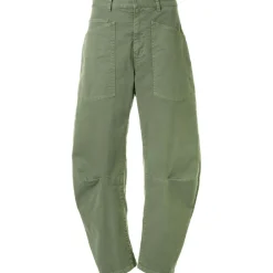DAMES Nili Lotan Army Green Wide-Leg Trousers