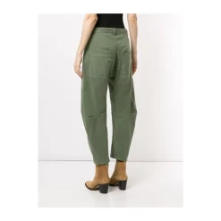 DAMES Nili Lotan Army Green Wide-Leg Trousers