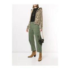 DAMES Nili Lotan Army Green Wide-Leg Trousers