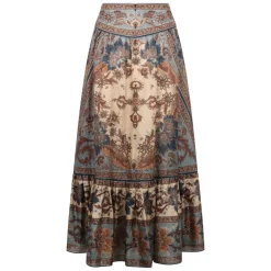 DAMES Zimmermann Rokken^Ascension Tiered Midi Skirt