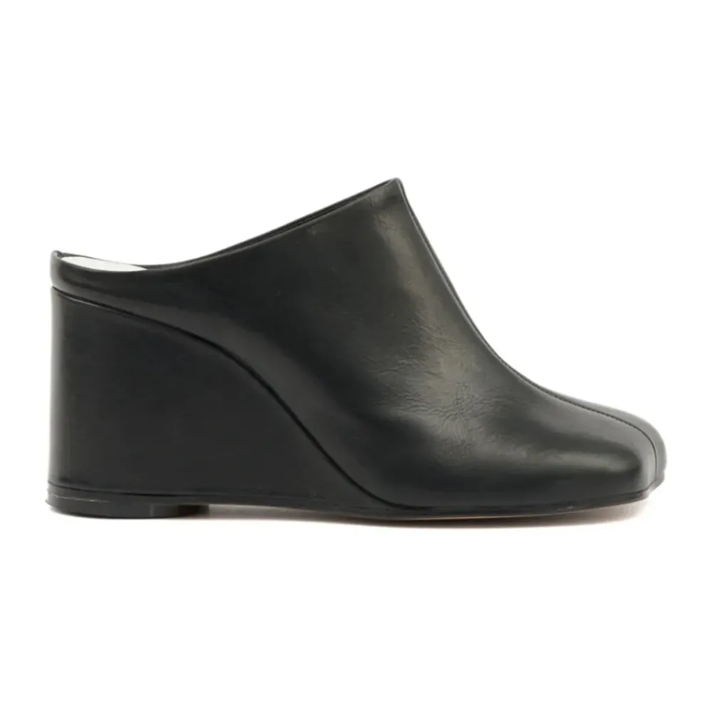 DAMES MM6 Maison Margiela Asymmetric Toe Leather Mules