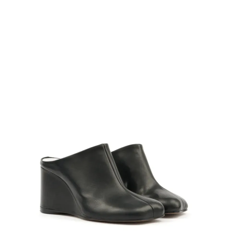 DAMES MM6 Maison Margiela Asymmetric Toe Leather Mules