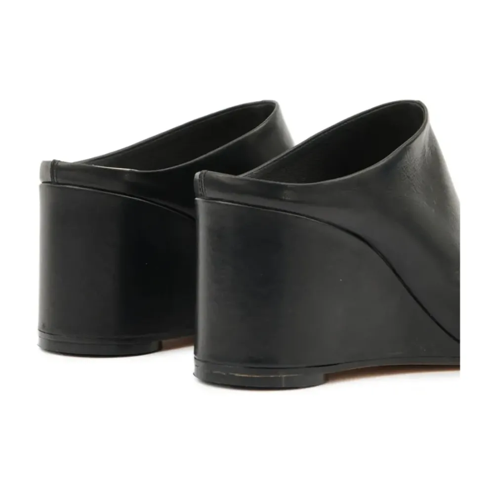 DAMES MM6 Maison Margiela Asymmetric Toe Leather Mules