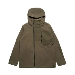 Maharishi Asymmetrische Fleece Hoodie met Ritssluiting