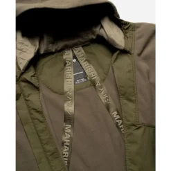 Maharishi Asymmetrische Fleece Hoodie met Ritssluiting