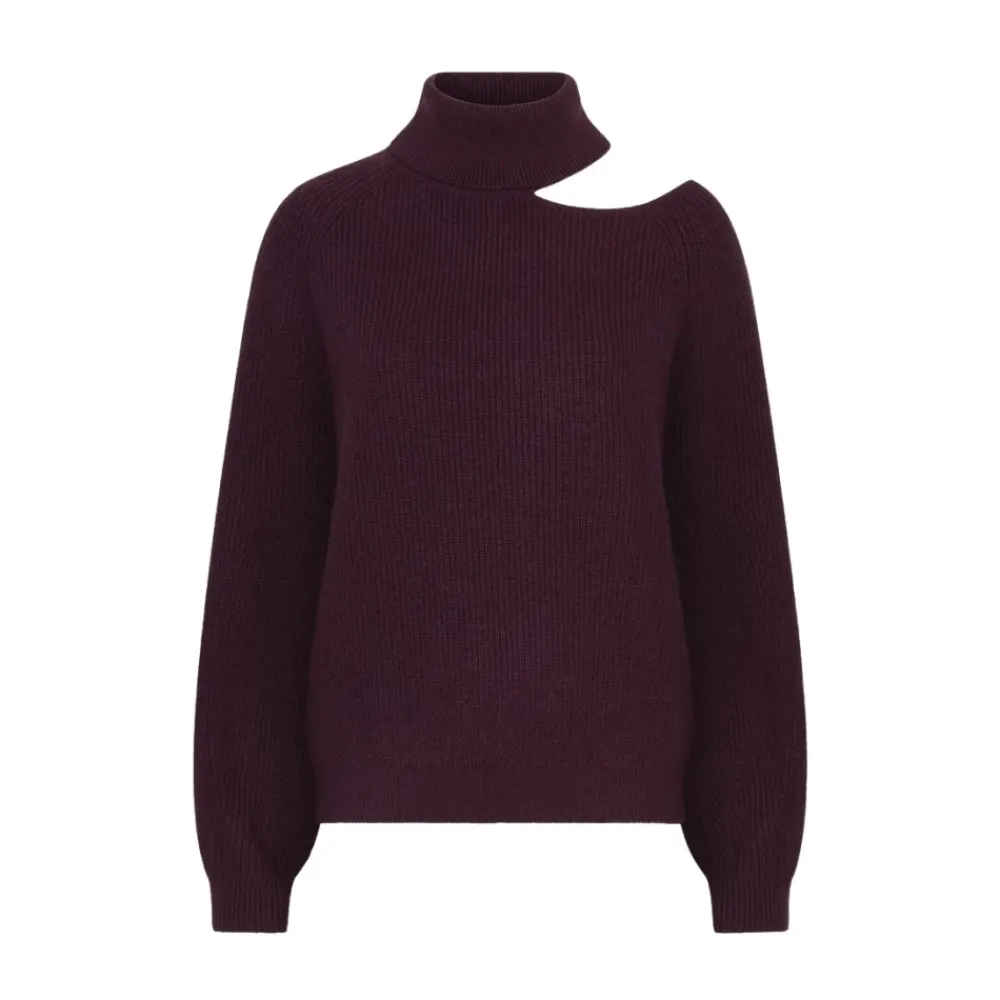 DAMES Dante 6 Asymmetrische Mulberry Red Sweater