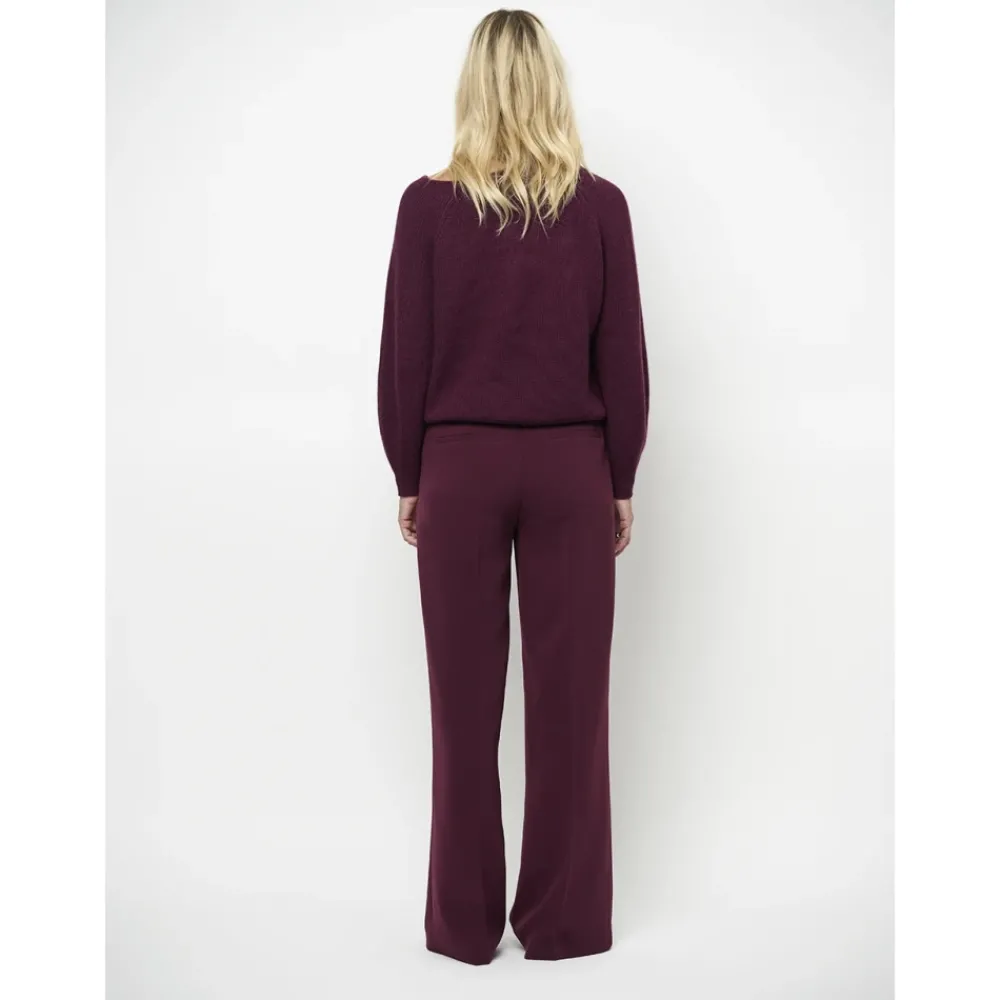 DAMES Dante 6 Asymmetrische Mulberry Red Sweater