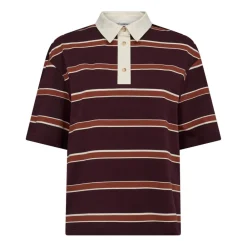 DAMES Co'Couture Augustacc Stripe Polo Tee Top