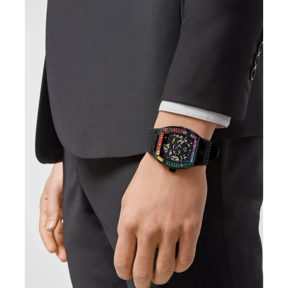 Heren Philipp Plein Horloges^Automatisch herenhorloge The $keleton Rainbow PWBAA0621