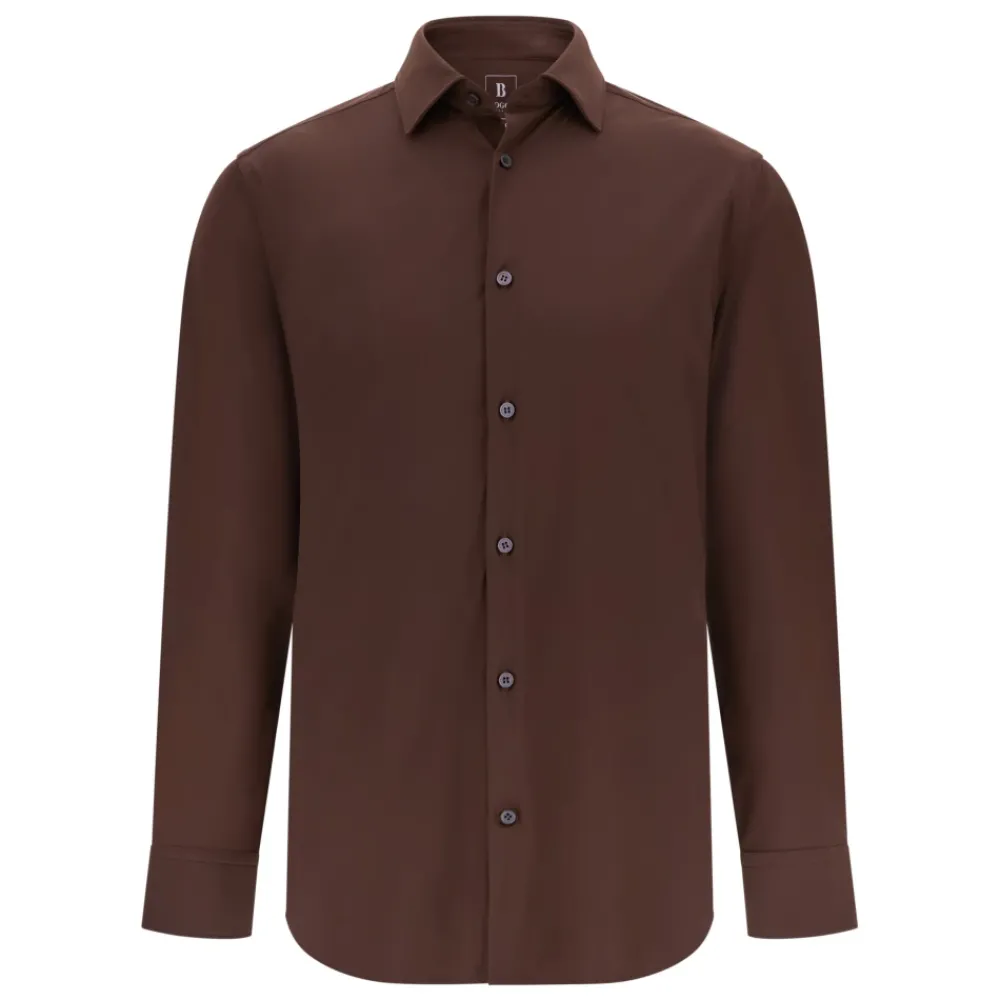 Heren Boggi Milano B TECH Slim Fit Stretch Nylon Overhemd