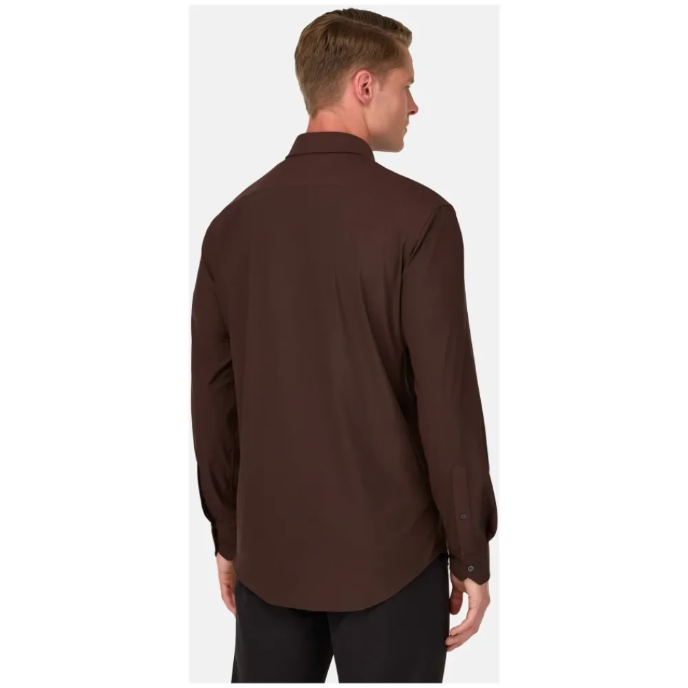 Heren Boggi Milano B TECH Slim Fit Stretch Nylon Overhemd