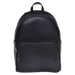 Heren Baldinini Rugzakken|Tassen^Backpack in black speckled leather