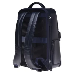 Heren Baldinini Rugzakken^Backpack in blue leather and nylon