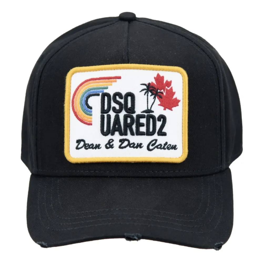 Heren Dsquared2 Petten^Baseballpet met reliëflogo