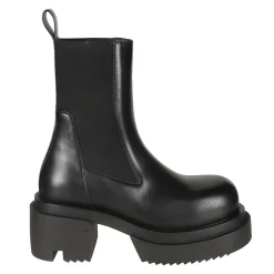 DAMES Rick Owens Chelseaboots^Beatle Bogun leren laarzen