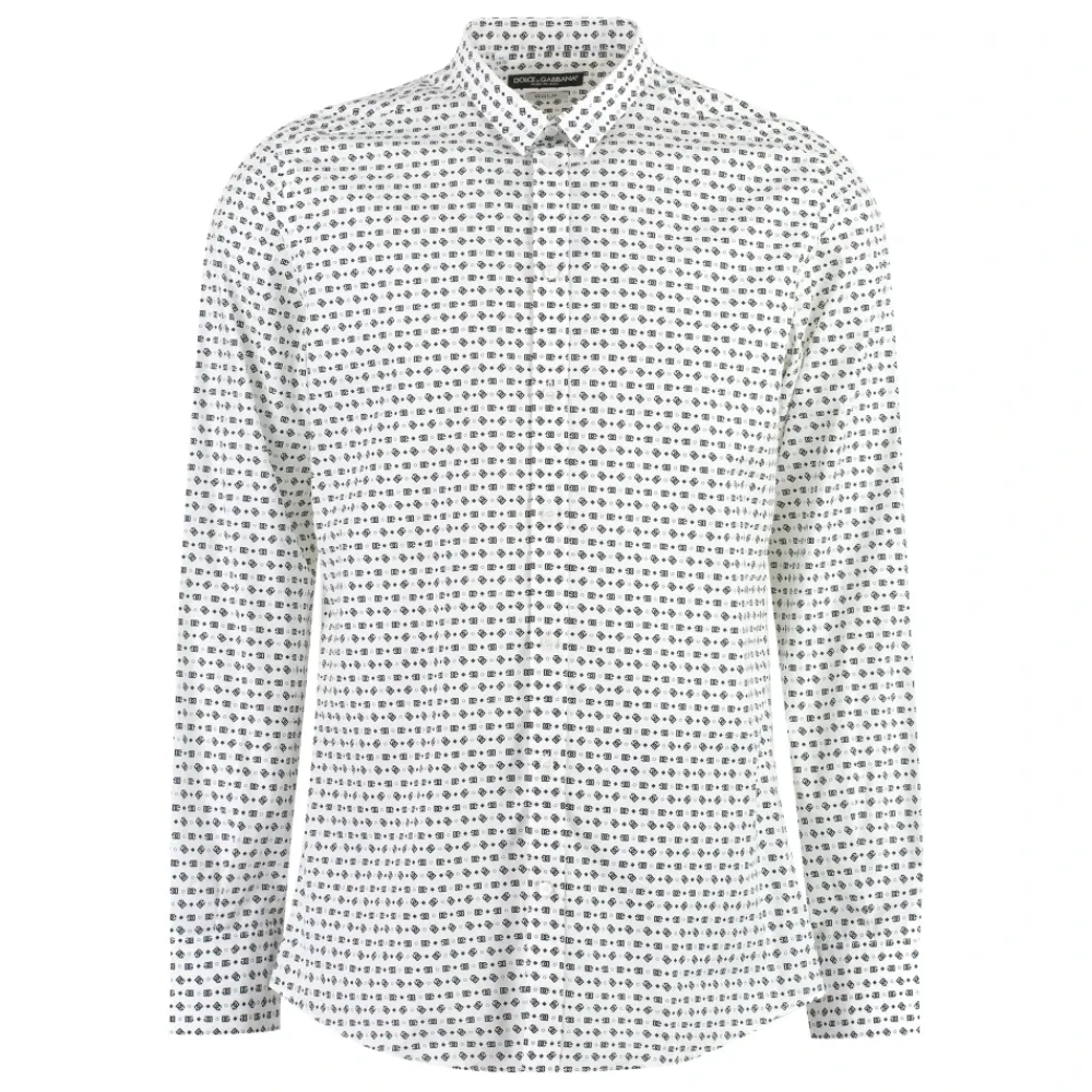 Heren Dolce & Gabbana Overhemden^Bedrukt katoenen overhemd