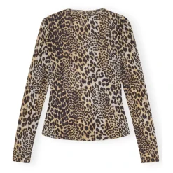 DAMES Ganni Bedrukte Mesh Long Sleeve Trui