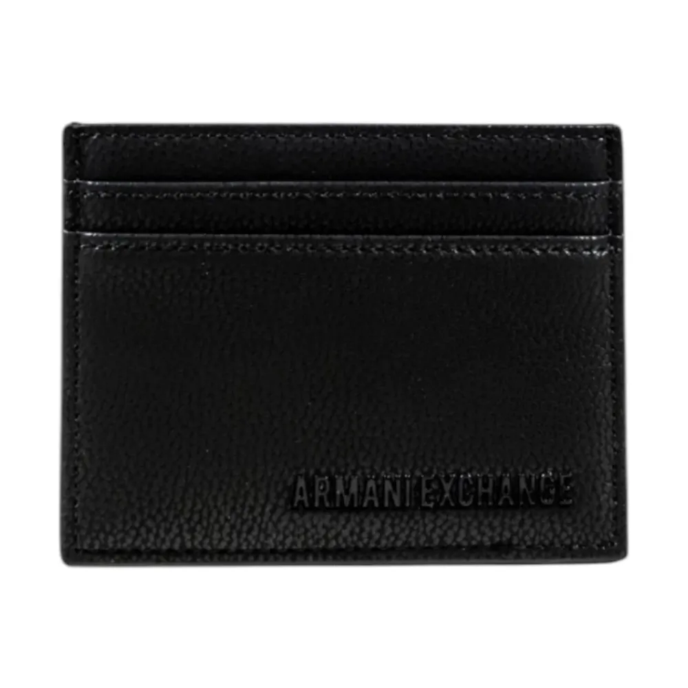 Heren Armani Exchange Bedrukte Portemonnee met Binnenvakken