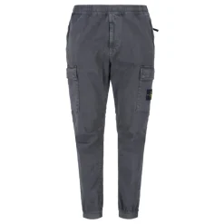 Heren Stone Island Broeken^Beige Broek met Badge