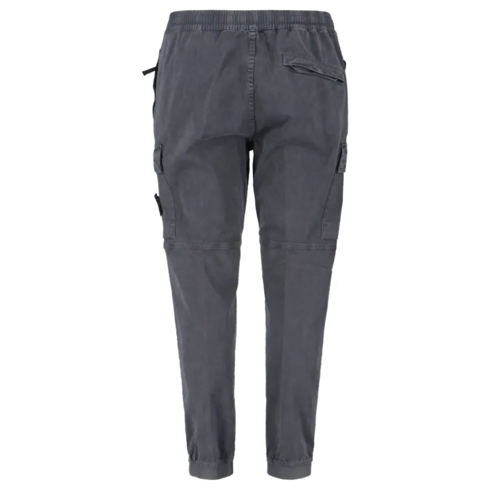 Heren Stone Island Broeken^Beige Broek met Badge