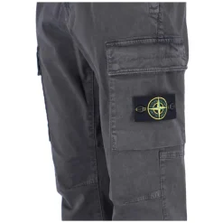 Heren Stone Island Broeken^Beige Broek met Badge