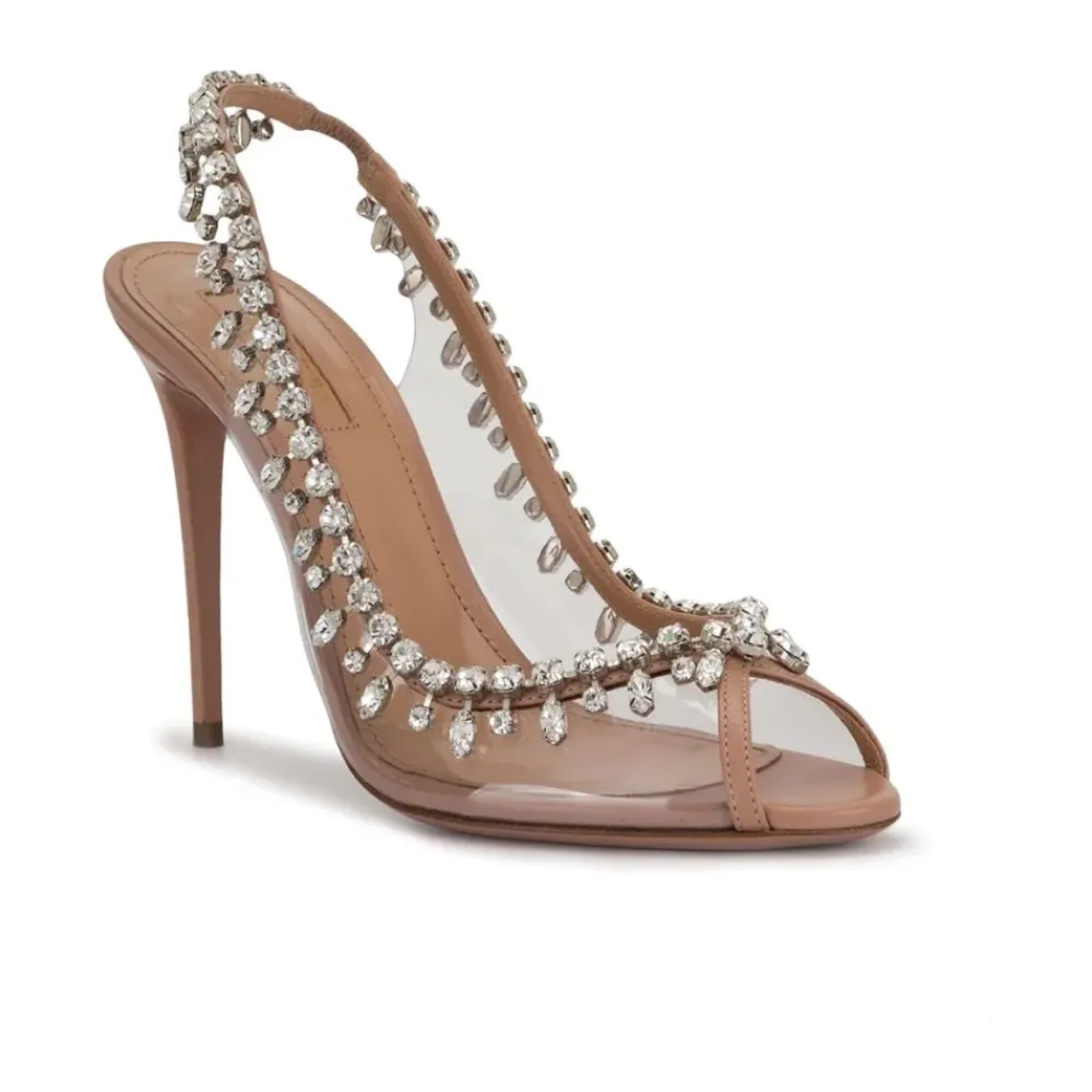 DAMES Aquazzura Kristallen Sandalen Pumps