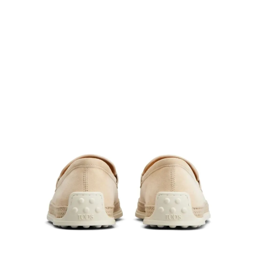 DAMES Tod's Loafers met Gesp en Gouden Afwerkingen