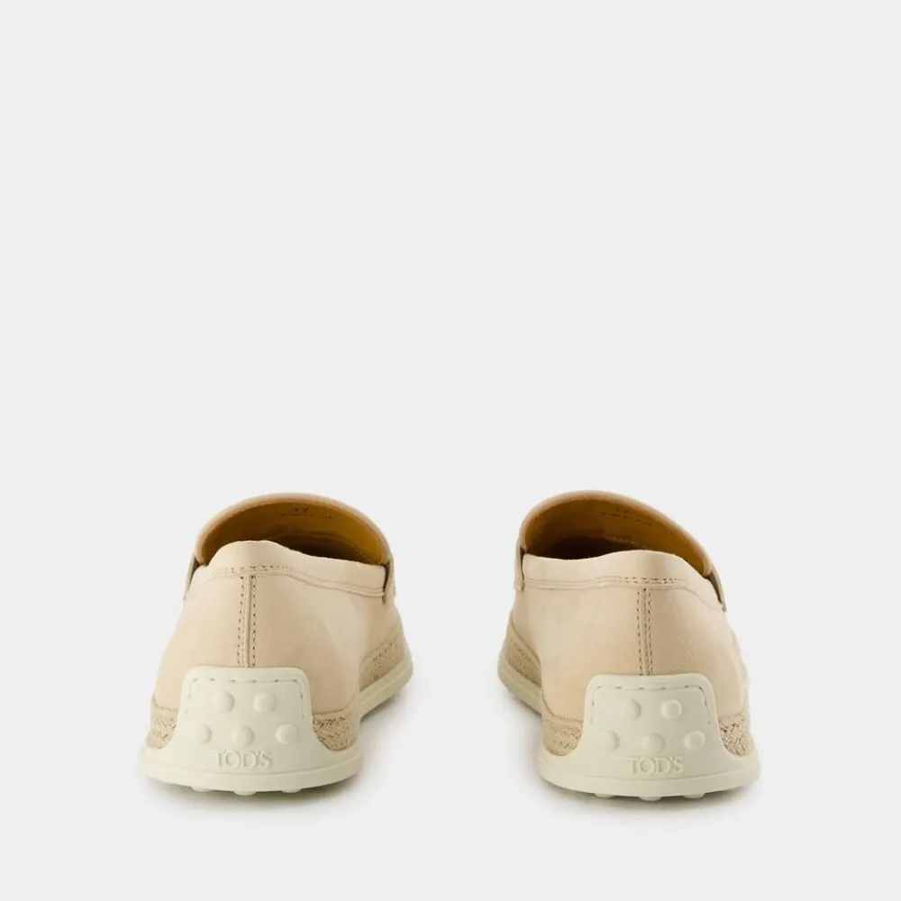 DAMES Tod's Loafers^Raffia Loafer Slip-On Ronde Neus