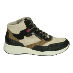 DAMES Durea Sneakers^Beige Sneaker met Uitneembaar Voetbed